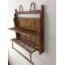 Vintage Hand Made Bamboo 18" Two Tier Wall Storage Collapsible Shelf Rustic Art   332639911706